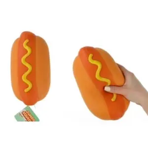 Keycraft HOTDOG JUMBO SUPER SOFT Squishy SUMMER HOT DOG FOOD Squishies Sensory Viral FIVE BELOW RARE Toy