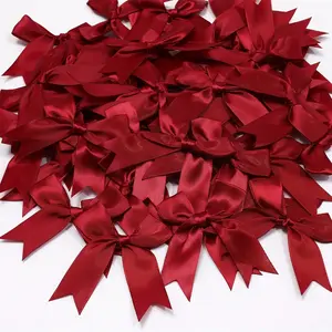 20pcs Mini Satin Ribbon Bows, Cute Coquette Aesthetic Decor, Pre-Tied Bows for Crafts, Gift Wrapping Supplies, Gift Box Wrapping, Gift Accessories, Weddings & Hair