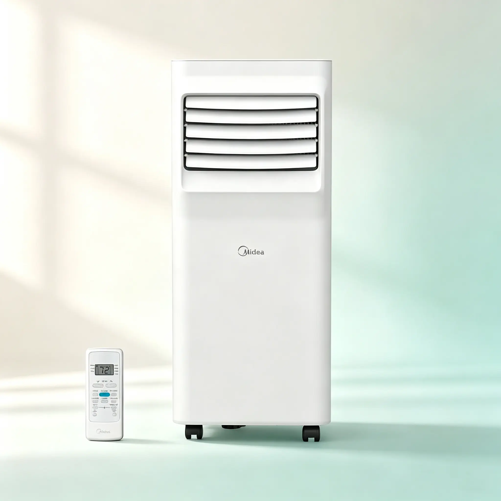 Refurbished Midea  3-in-1 Portable Air  | Cools, Dehumidifies, Ventilates | Washable Air Filter | Easy Install with Hardware & Guide | Lightweight & Portable for Room-to-Room Use | Pre-Owned Midea Portable AC Unit conditioner-Like New