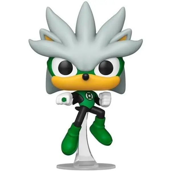 Funko POP! Heroes: DC Comics x Sonic New Multicolor Silver as The Green Lantern Vinyl Art Toy Collectible Figurine, Choking Hazard Small Parts, Tv/Movie