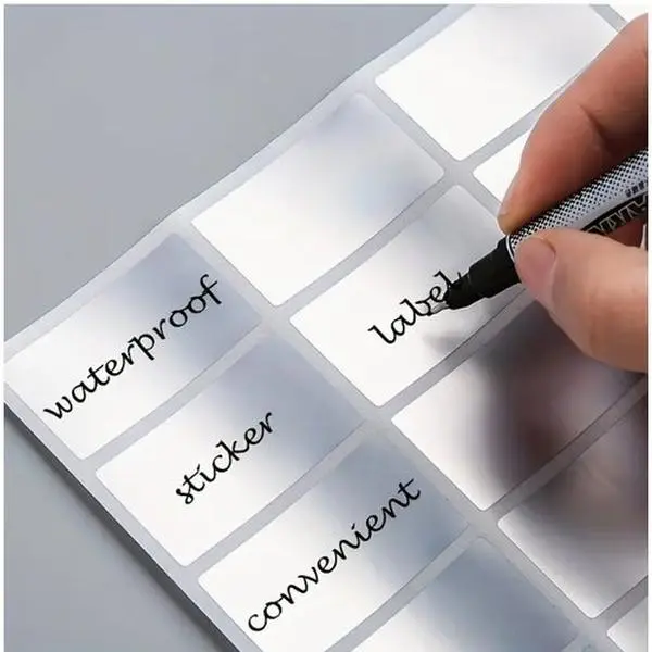Red Border Label Stickers, 400 Pieces