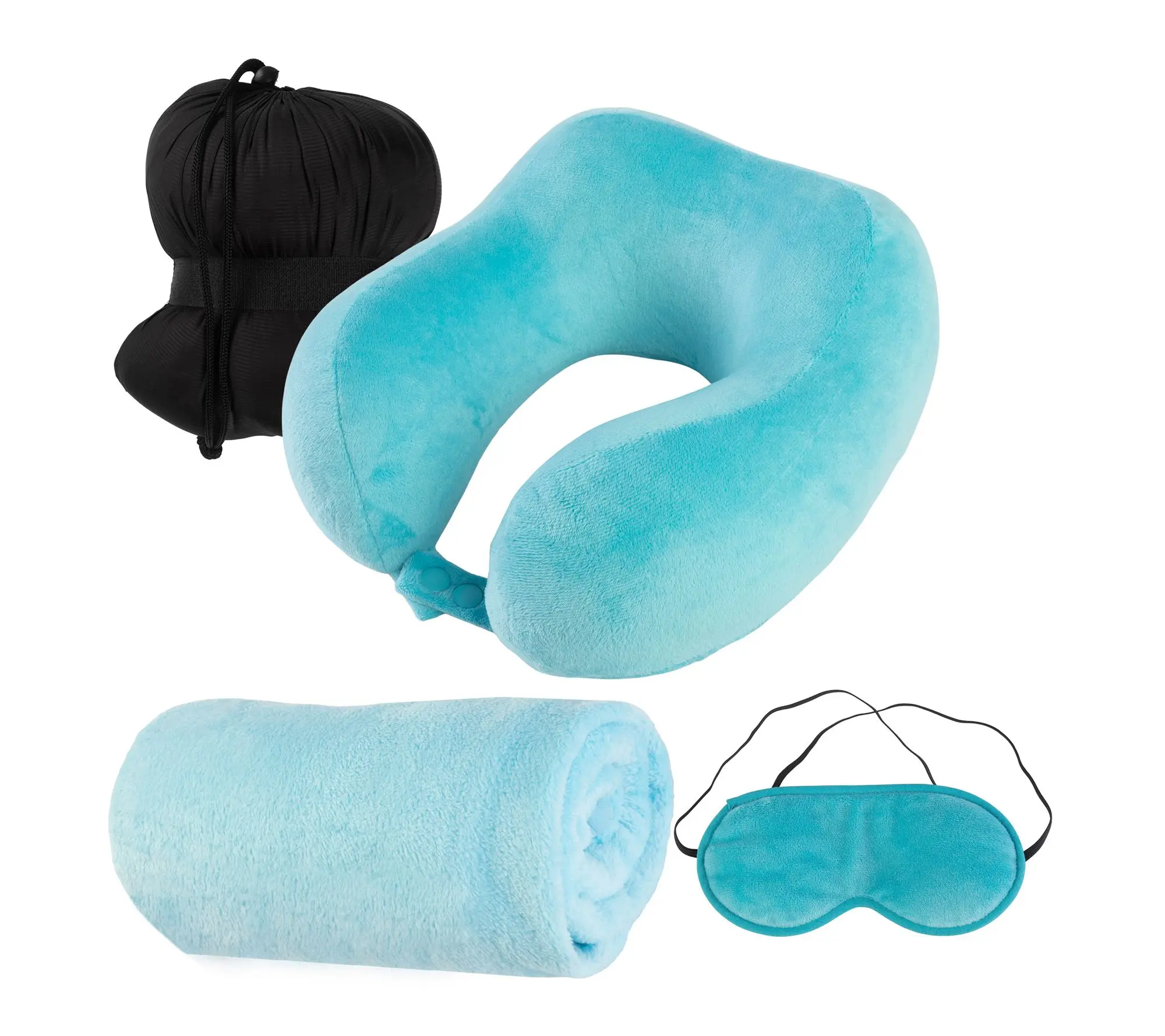 Home-Complete Travel Pillow Set Memory Foam Travel Essentials