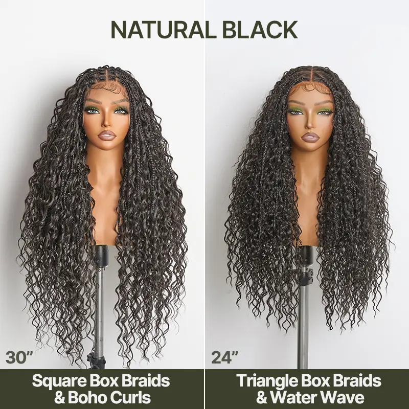 【LIVE】Frodio Veralux™ Fiber Full Lace Boho Curl & Water Wave Synthetic Box Braid Wig TikTokShopBlackFriday