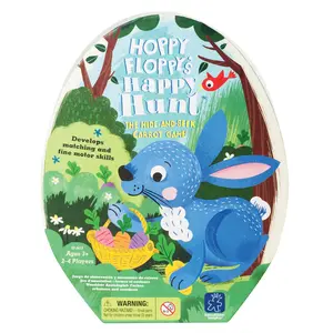 Educational Insights Bunny Matching Game – Hoppy Floppy’s Happy Hunt Preschool Board Game, Color Matching & Fine Motor Skills Toy for Toddlers, Ages 3+