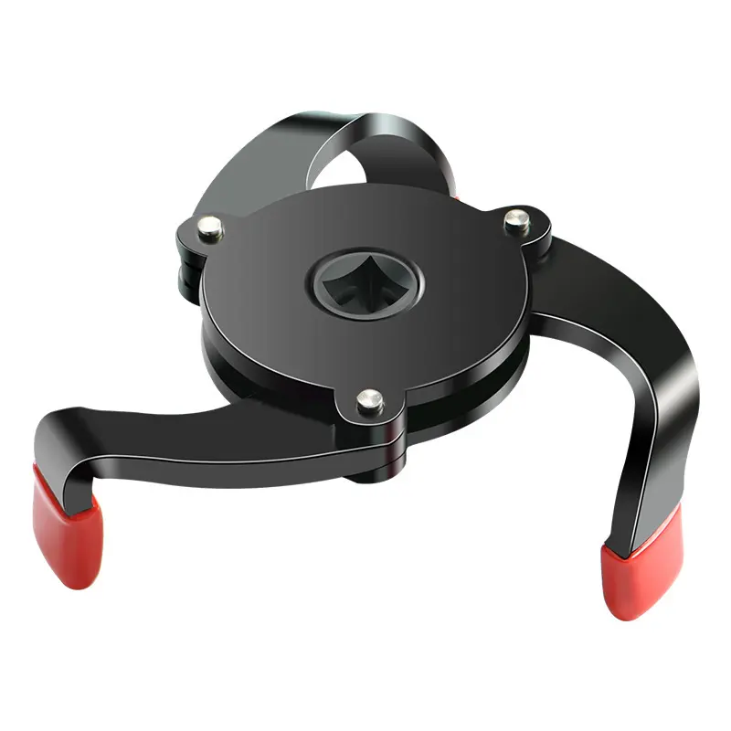 3-Jaw Universal Adjustable Oil Filter Wrench, Automotive Disassembly Tool for Light Trucks & Passenger Cars, Special Interface Hand Tool for Automotive Use, 3-Jaw Universal Oil Filter Wrench