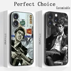 Classic tonny montanas scar-face pattern Phone Case For iPhone 17 Air 16 16e 15 14 13 12 11 Plus Pro Max Soft black Shockproof Cover