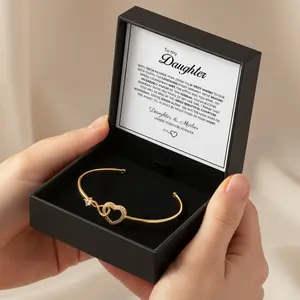 To My Daughter Forever Connected Bracelet – Infinity Heart Design, Meaningful Jewelry Gift for Milestone Celebrations, Birthday & Graduation Present from Mom or Dad
