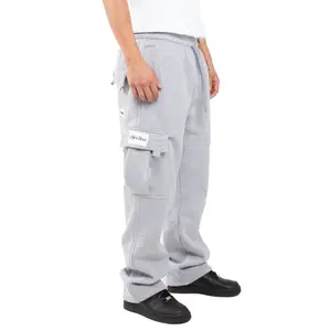 Shakawear Men's Cargo Sweatpants Heavyweight  Cotton Casual Fleece SK Menswear Pocket
