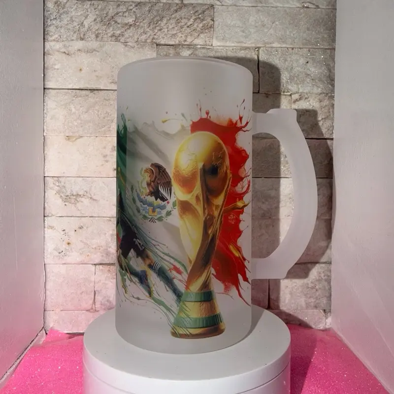 MEXICO MUNDIAL Reusable Ceramic Frosted Mugs, 16 oz Kitchen Drinkware for Perfect Beverages