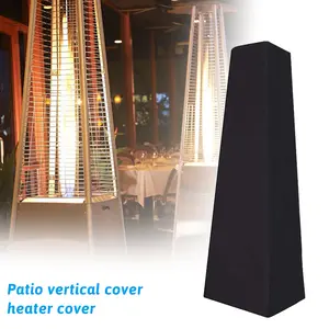 Patio Heater Cover Heavy-Duty Waterproof Black 24" x 24" x 87" Fits Most Outdoor Heaters 61*61*221Cm