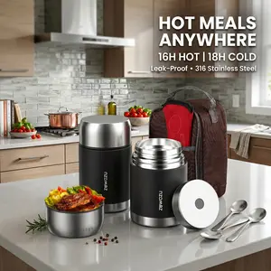 ZUWOZU 20/27/33/40oz Leak-Proof Portable Food Jar, Wide Mouth Vacuum Insulated Soup container with Spoon & Fork, Stainless Steel Insulated Lunch Box Container for Hot & Cold Food, Mother’s Day Gift for Mom, Adults summervibes