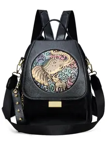 Elegant Ethnic Style Mom Backpack, Mother's Day Gift, Elephant Embossed Multi-Use Bag, Travel & Daily Use, Versatile Shoulder Bag, Multifunctional Travel Backpack