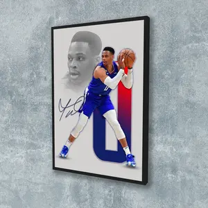 Russell Westbrook PosterWall Art Print Sports Canvas Home Decor Gift Basketball Artwork Fan Gift Collection Birthday Gift decor