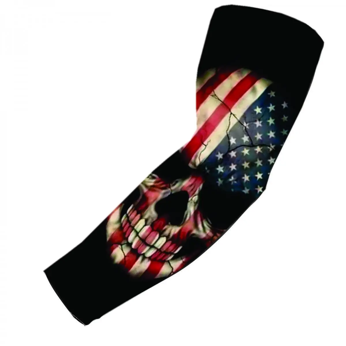 Baseball Football Compression Arm Sleeve USA Skull Baseball Football Compression Arm Sleeve USA Skull
