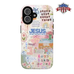 Christian Jesus Verse Collage Phone Case Cross Religious Jesus Gift For iPhone 16/15/14/13/12/11/X/8/7 Pro Max, Drop Phone Case, For Phone SamSung S24/S23/S22/S21 Ultra, Cute Gift For Her G Compatible with Samsung Galaxy S25