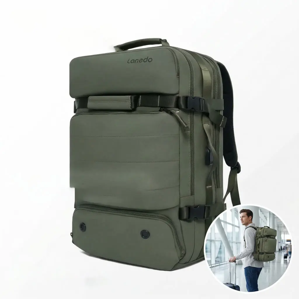 Large-capacity bag Heavy Duty Expandable Travel Backpack – Airline Approved Carry-On with Multi Pockets, Laptop Slot, Wet Bag & USB Port for Business Travel