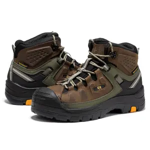 ROCKROOSTER Waterproof Composite Toe 6" Work Boots for Men,  Non-Slip Rubber Safety Boot, Hiking Boots, ASTM F2413-18 I/75 C/75 EH Rated Boy Closed