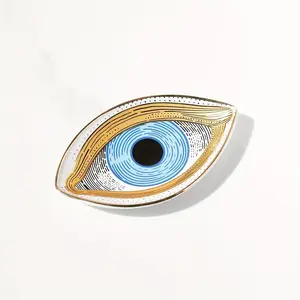 1Count Ceramic Tray Srage Plate Devil's Eye Plate Ring Earrings Necklace Srage Plate