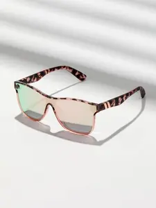 Women's Tortoiseshell Flat Top Sunglasses, Trendy Design for Men and Women, Outdoor Activities, Back-To-School, Fall Streetwear, Trendy Beach Eyewear