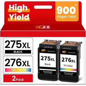 275 XL 276 XL Compatible Ink Cartridges Replacement for  PG-275XL CL-276XL 275 276 Black Color Combo Pack, for Pixma TS3520 TS3522 TS3720 TS3722 TR4720 TR4722 TS3500 TS3700 TR4700 Printer