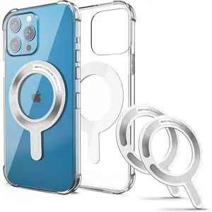 Adapter Ring for Magsafe,  Adhesive  Sticker Case Converter for  16 /15 /14 /13 Android, Metal Loop Conversion Kit for Mag Safe   Charger/Grip Holder/Phone Wallet