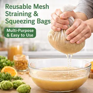 3 PCs Fine Mesh Strainer Bags（S+M+L），Greek Yogurt Maker Set, Homemade Yogurt Strainer, 3Pcs Nut Milk Filter Bag, Multi-purpose Strainer Set, Cheese & Yogurt Maker Bag, Reusable Yogurt Filter, Nylon Straining Bags 3Pcs Household Kitchen Supplies Kitchen Co
