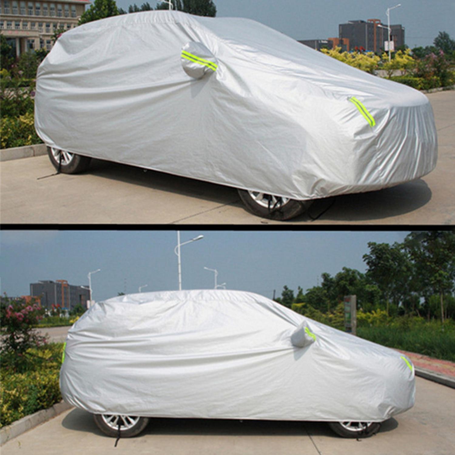 Universal Sedan & SUV full car cover, All-Weather Reflective Car Cover with reflective strip, outdoor rainproof, snowproof, dustproof,waterproof