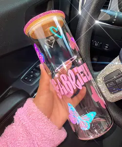 Custom Name Holo Y2K Glass Tumbler