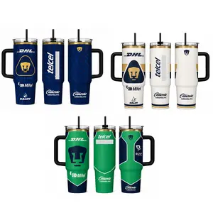 Club Universidad Nacional Pumas 40oz Insulated Cup - Large Capacity Stainless Steel Coffee Mug with Ergonomic Handle