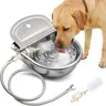 Hasmit 3L Automatic Water Dispenser for Dogs - 304 Stainless Steel Bowl, Hose-Connected Self-Filling, Durable Construction, Easy to Clean Indoor-Outdoor Pet Watering Solution (Fits Horse, Cow, Duck)