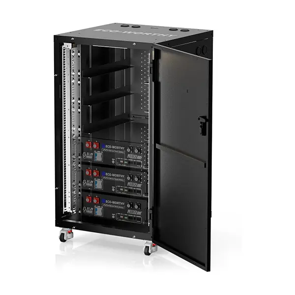ECO-WORTHY RACK6 V3 Server Rack Battery Cabinet, Enclosed Energy Storage Rack with 600A Busbar, Lockable Door, Ventilated Design, Compatible with Most Rack Batteries & ESM-100