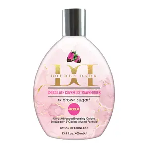 Brown Sugar Double Dark Chocolate Covered Strawberries 400X Ultra Advanced Bronzer Tanning Lotion for Deep, Decadent Color and Silky Smooth Skin – 13.5 oz