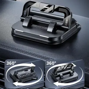 Car Phone Holder 360 Degree Rotation, Suitable for Car Navigation, Dashboard Horizontal and Vertical Screen Angle Adjustment, Suction Cup Fixed Non-Slip Phone Holder, Compatible with Android Phones