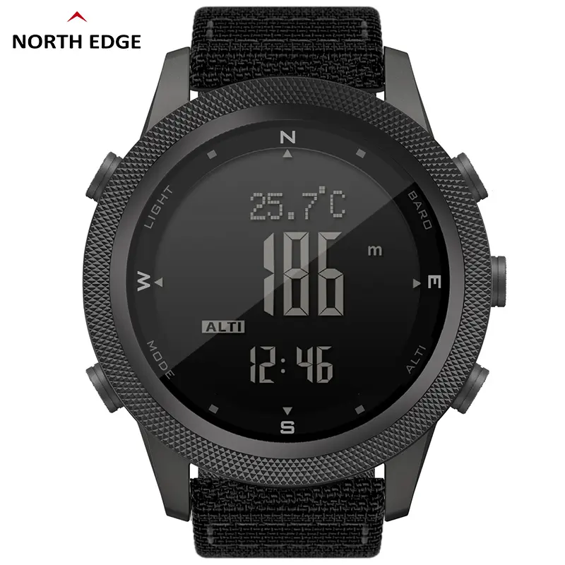 NORTH EDGE Professional outdoor watches APACHE46 NON Touch Screen Men Digital Watch Sports Running Swimming Altimeter Barometer Compass Waterproof 50M Men Watch