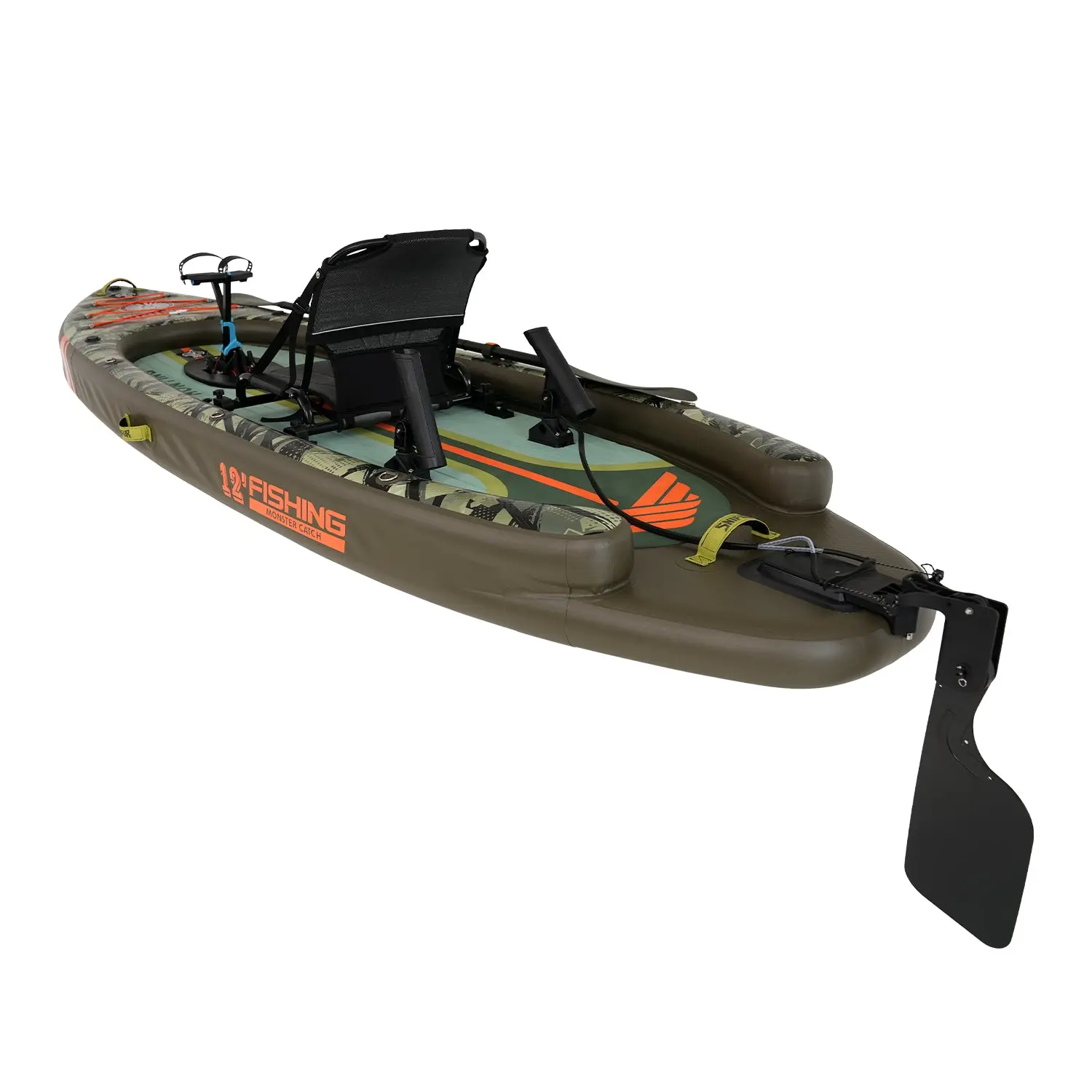 Malolo Pro Inflatable Fishing Kayak – Double Layer Design, Stainless Steel, Eva Foam, Camouflage, Adults, 144 In, 815 Lbs Capacity, Large, Anti-Slip Protection, Adjustable Seat, Dual Layers, 36 In, Kayaking