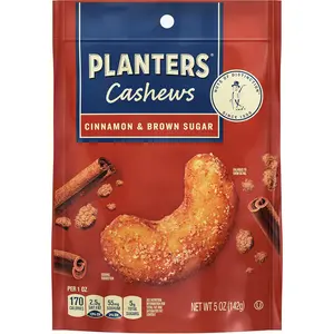 Cashews Cinnamon & Brown Sugar, Party Snacks, 5 Oz Bag