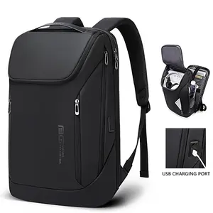 Lightweight and minimalist men's work backpack, Business Intelligence Backpack Waterproof Suitable for 15.6-inch Laptop Backpack with USB Charging Port, Durable Travel Backpack, Gray, Stylish