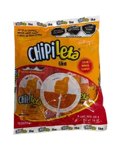 Chipileta Mango Chamoy Lollipop Candy with Chili Powder – 12 Pieces – 7.6 oz (216 g)
