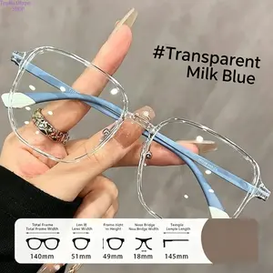 2026 New Women's Oversized Fashion Glasses Frames, Blue Light Blocking, Flattering Face Slimming Design, Versatile for Makeup-Free Daily Wear & Prescription Ready