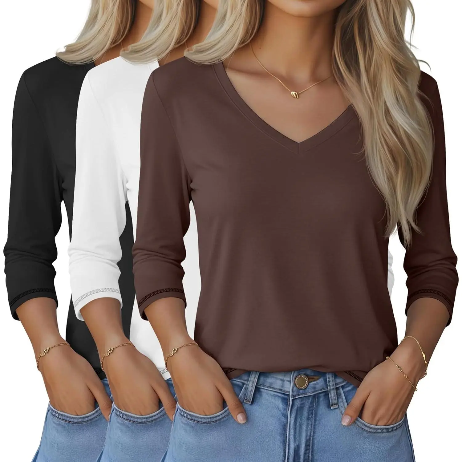 Light Brown, White, Black
