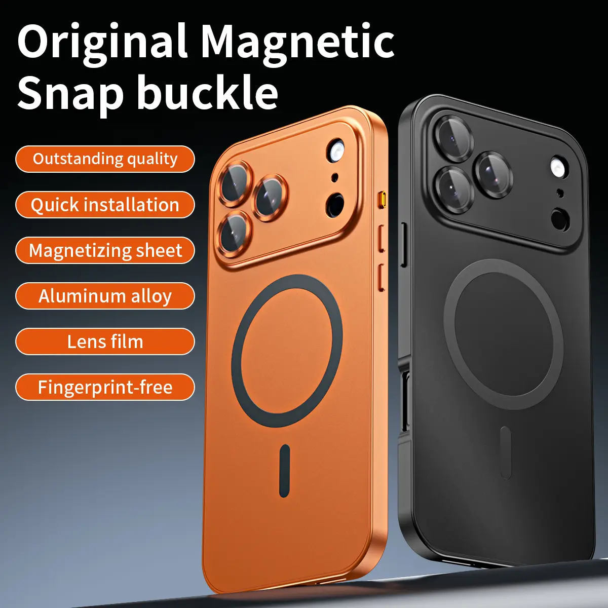 Alloy Aluminum Metal Mag Safe Magnetic Case for iPhone 17 Pro Max Ultra Thin Full Coverage Lens Protective Wireless Charging Cover Protection Cellphone Protector Smartphone Casing Shockproof phone cases iPhone 16 case