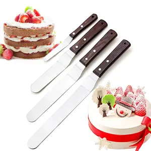 4/6/8/10 Inch Stainless Steel Cake Spatula Butter Cream Icing Frosting Knife Smoother Kitchen Pastry Decoration Tools