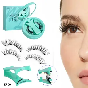 Reusable Magnetic Eyelash Set, Portable travel Lash Extension Tool, glue-free,Natural Curler with Magnetic Tweezers,perfect gift for girls