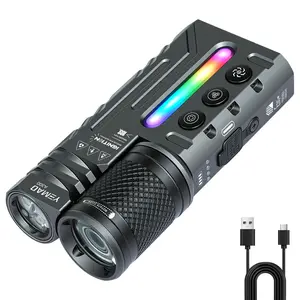 Maximum 3500 Lumens Ultra-bright Flashlight, DEC Flashlight, Featuring A Rotating Zoom Function. The Focused Beam Lens Can Ignite Matches. Constructed From Durable Aluminum Alloy, This Rechargeable Flashlight Delivers Exceptional Performance.