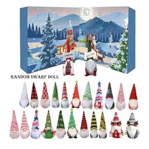 Christmas Countdown Surprise Box, Includes 24 Dwarf Dolls & Christmas Tree Pendant, Festive Decorations, Perfect Holiday Gift