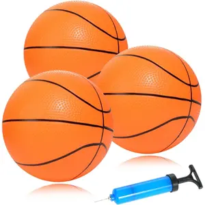 7-Inch Size 3 Mini Basketballs (3-Pack) - Includes Pump and Needle - Ideal for Mini Hoop, Outdoor/Indoor Play - Kids Party Favors tiktokshopspringglowup,summervibes