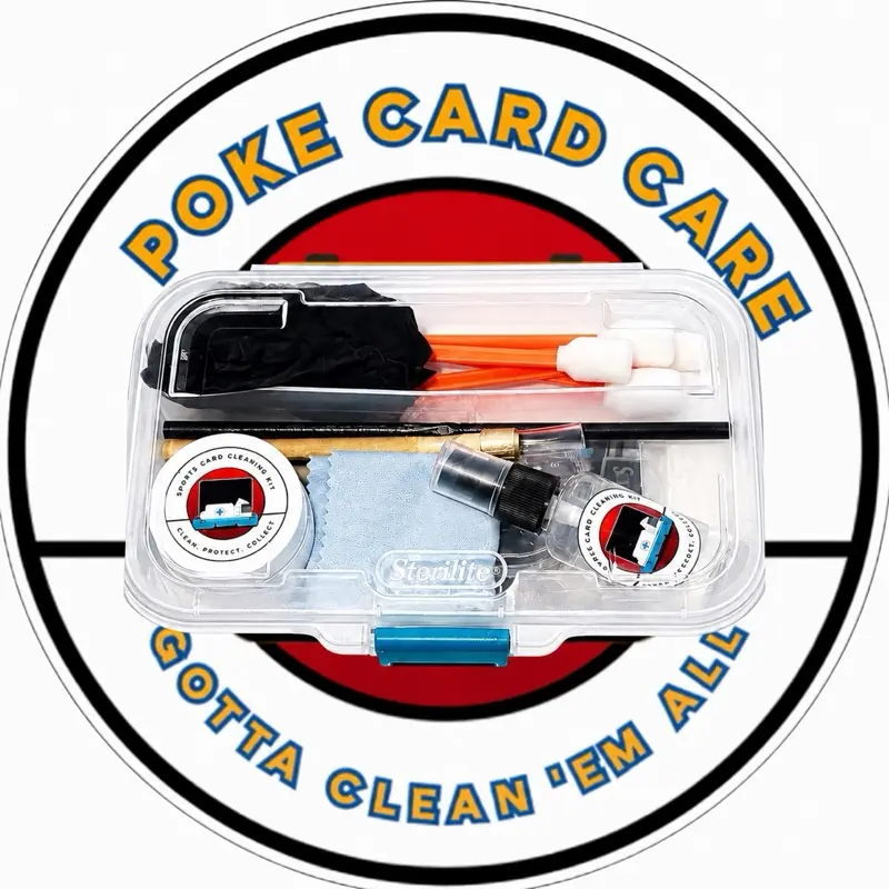 Poke' & Sports Card Cleaning Kit Spray Polish Wax Centering Restoration Grading PSA SGC Card Care Pokemon Card Maintenance Card Maintenance Card Maintenance Protect Collector Cards