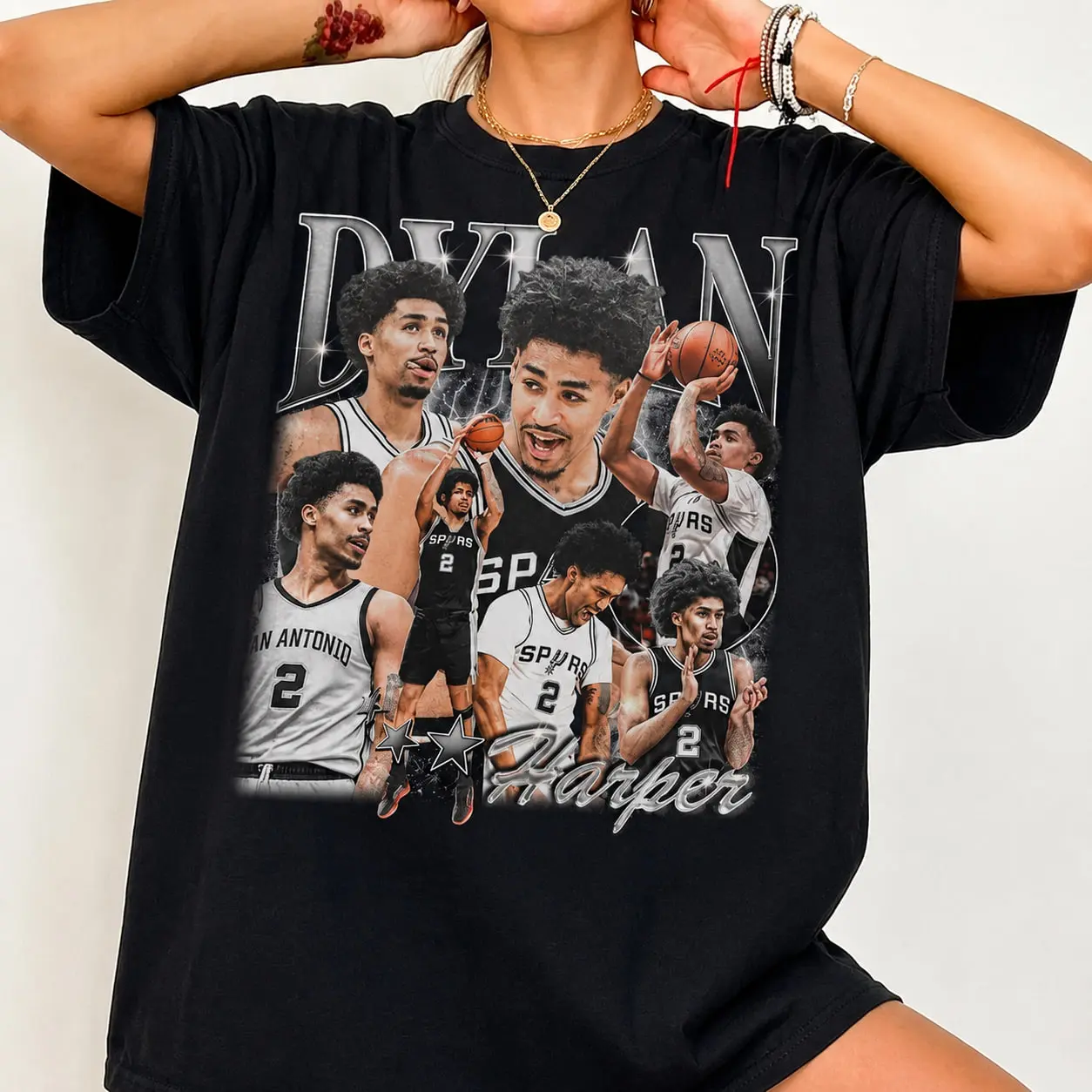 Dylan Harper San Antonio Basketball Retro Bootleg Graphic Gildan T-Shirt – Vintage Hoops Streetwear Tee, Game Day Fan Shirt