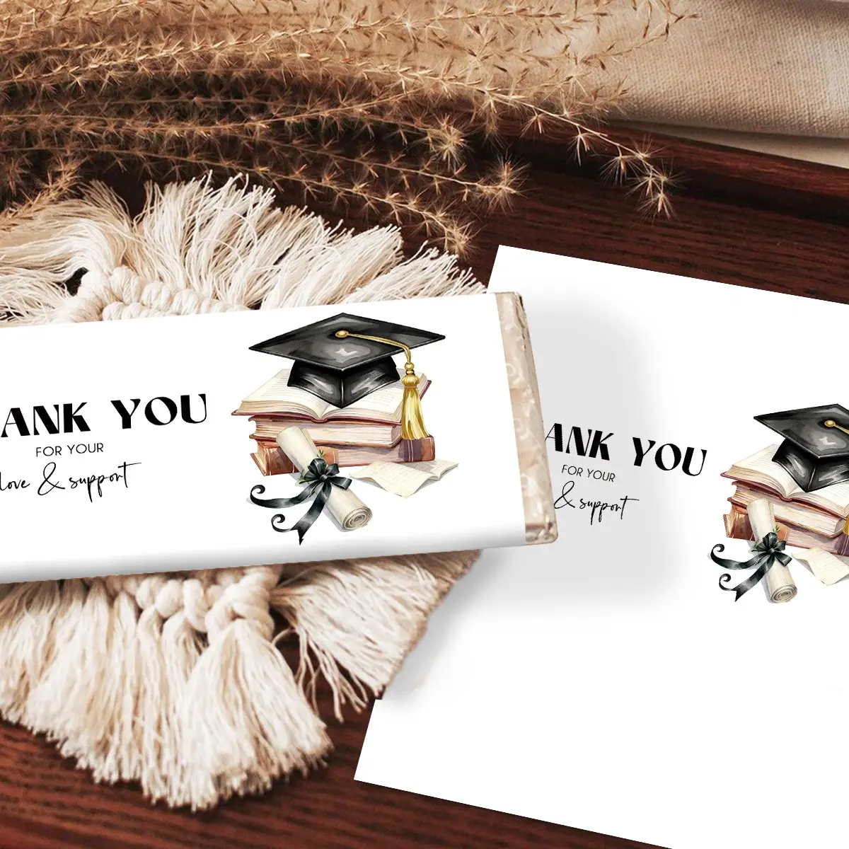 10 Sheets Graduation Chocolate Bar Wrappers, Graduation Candy Stickers, Ribbon Candy Packaging, Graduation Gift Wrapping, Graduation Party Decor, Nursing Specialty Gift, Graduation Gifts