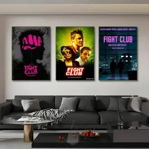 1pc F-Ight Club Poster Canvas Painting Modern Home Living Room Bedroom Bar Aesthetic Decoration Wall Art Gift